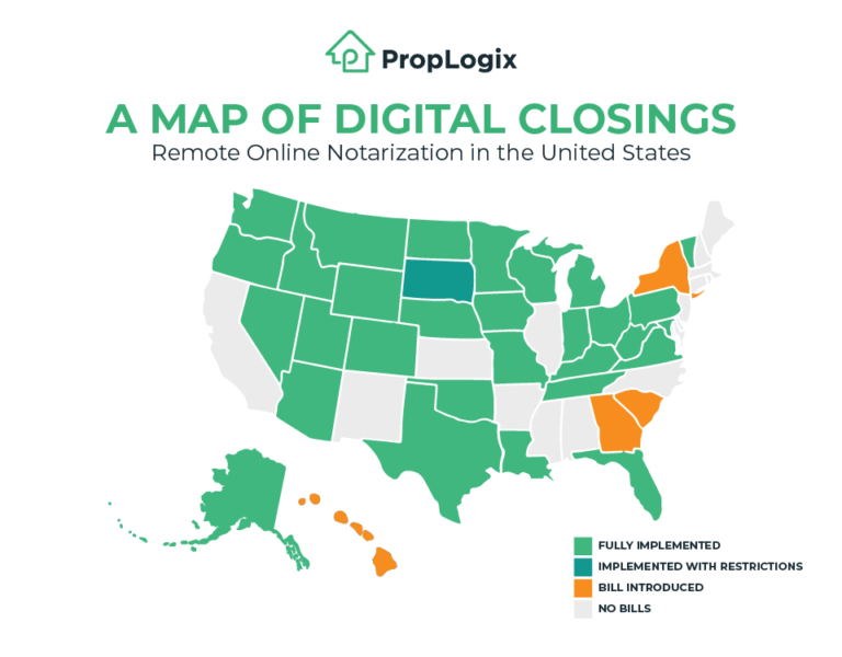 The Latest States to Pass Remote Online Notarization Laws PropLogix