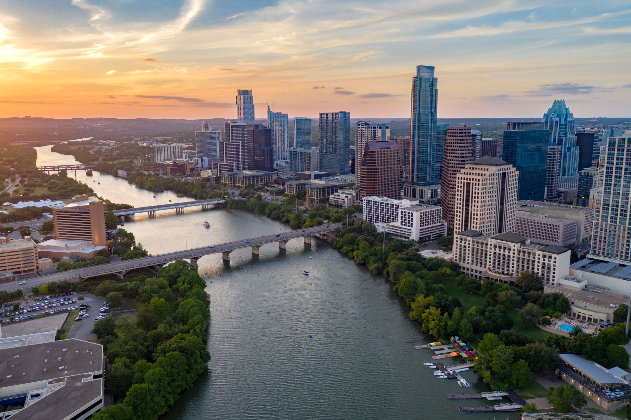 Shot of downtown Austin, Texas