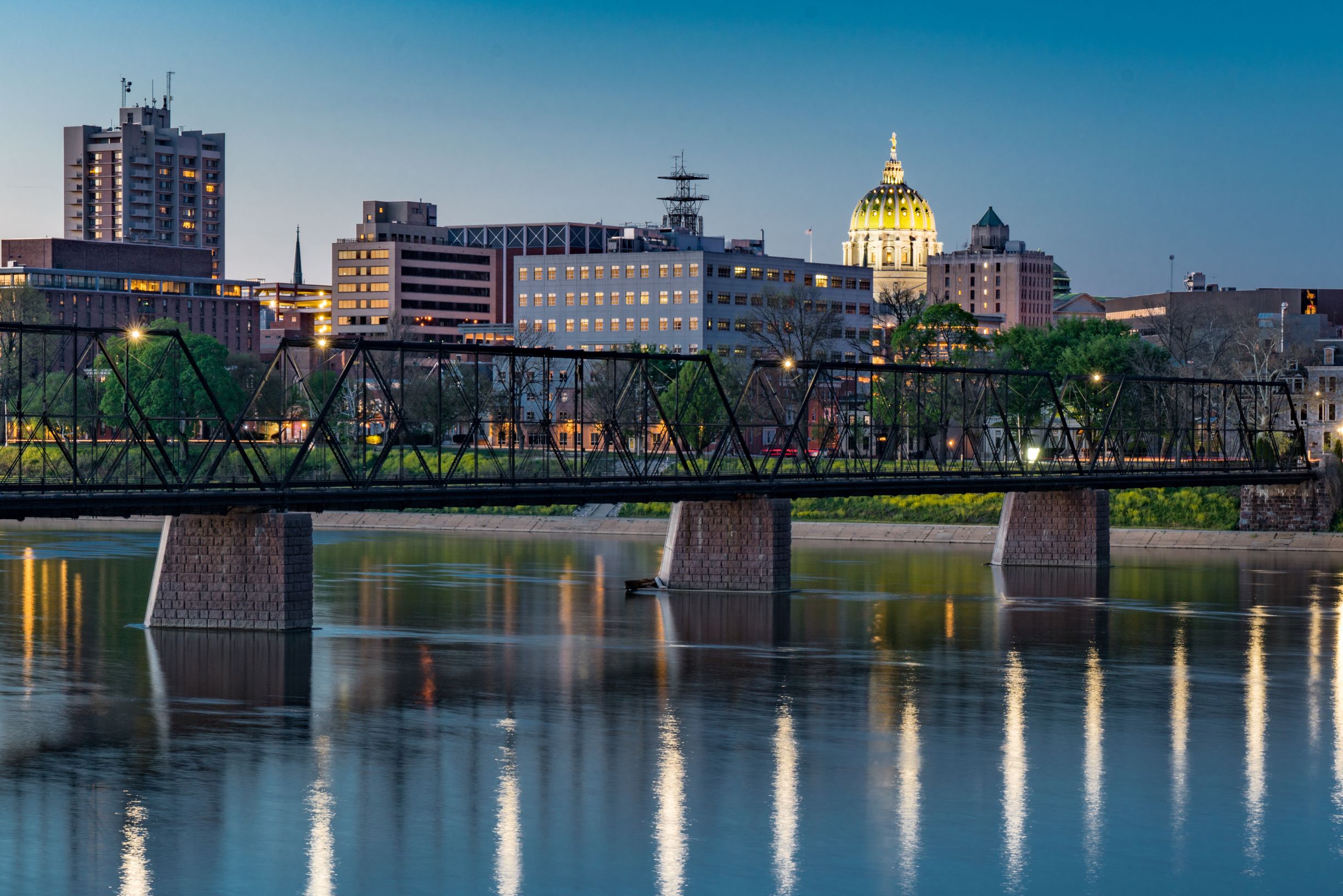 Shot of downtown Harrisburg, Pennsylvania