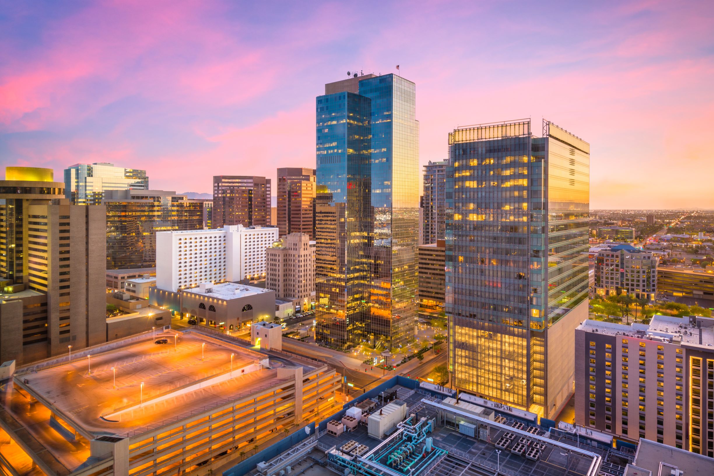 shot of downtown Phoenix, Arizona