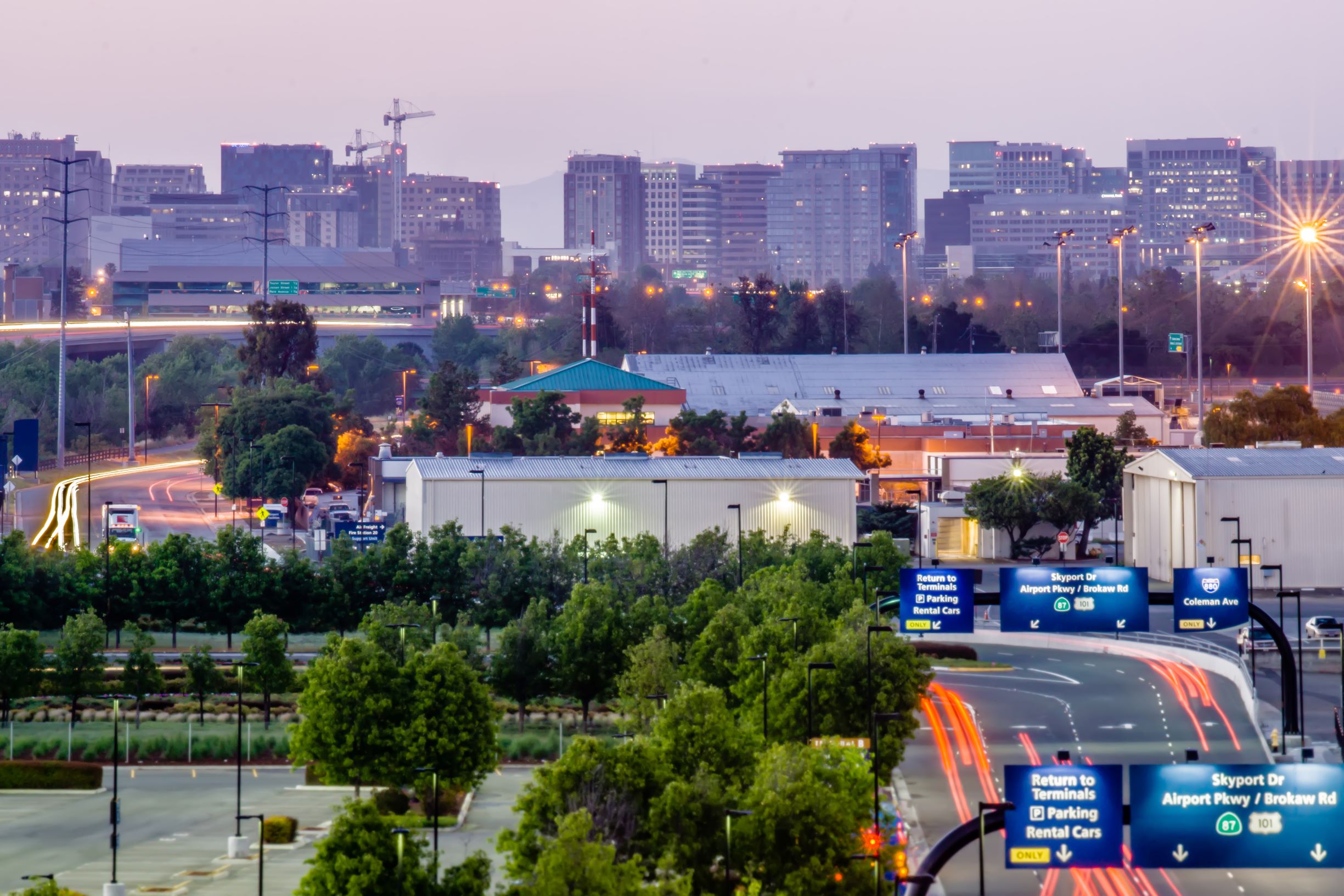 shot of downtown San Jose, California