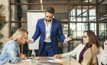 People working together to solve a business problem