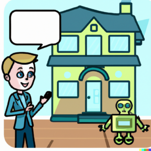 A real estate professional using artificial intelligence chat bot